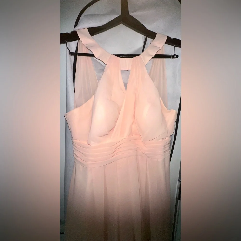 Elegant Peach Evening Gown - bridesmaids dress - Picture 3 of 8
